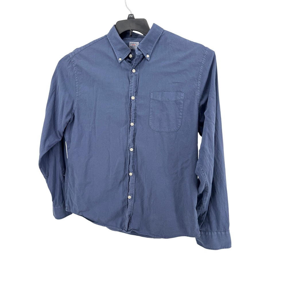 Faherty Button Down Shirt Mens XL Blue Long Sleeve Stretch Tencel Casual 8790